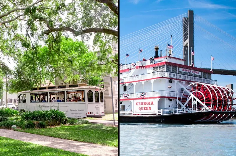 Savannah: Harbor Cruise and Historic Trolley Tour Combo